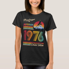Vintage January 1976 50th Birthday 50 Years bday T-Shirt