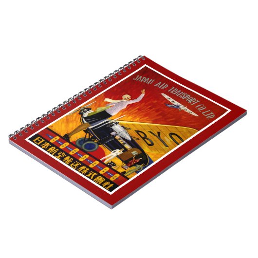 Vintage Japan Airline Ad Notizblock (Linke Seite)