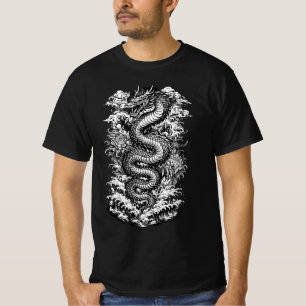 Vintage Japan-Drache-T-Shirt Traditionelles Irez T-Shirt