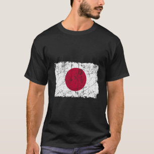 Vintage-Japan-Flagge abgenutzt nationaler japanisc T-Shirt