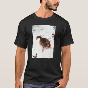 Vintage-Japan-Kunstposter Katze im Retro-Japanisch T-Shirt