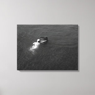 Vintage Japan Mie Mikimoto Pearl Island Taucherin Leinwanddruck