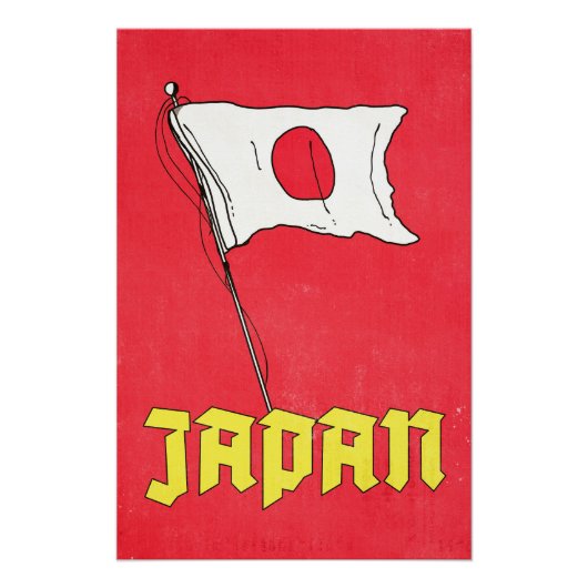 Vintage Japan Reiseplakat Poster (Vorderseite)