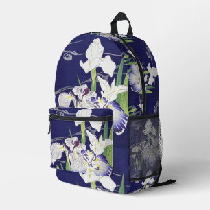 Vintage-Japan-Schwertlilie-Kunstprint Kogyo Tsukio Bedruckter Rucksack