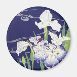 Vintage-Japan-Schwertlilie-Kunstprint Kogyo Tsukio Magnet