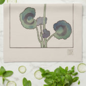 Vintage Japan Spring Floral: Geranium & Butterfly Geschirrtuch (Gefaltet)
