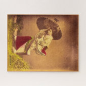 Vintage Japanerin im Wind Puzzle (Horizontal)
