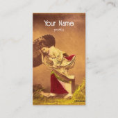 Vintage Japanerin im Wind Visitenkarte (Vorderseite)