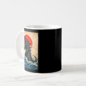 Vintage Japanese Art Kaiju Monster Kaffeetasse (Vorderseite Links)