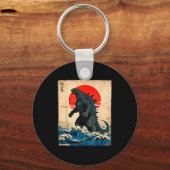 Vintage Japanese Art Kaiju Monster Schlüsselanhänger (Vorderseite)
