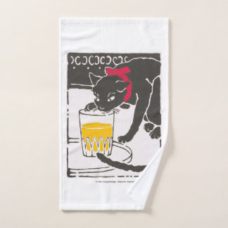 Vintage Japanese Beer Cat Art Goyo Retro Handtuch