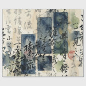 Vintage Japanese Calligraphy Art (4) Geschenkpapier (Flach)