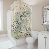 Vintage Japanese Calligraphy Art (6) Duschvorhang (Beispiel)