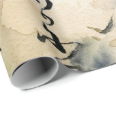 Vintage Japanese Calligraphy Art (8) Geschenkpapier (Rolleneckpunkt)