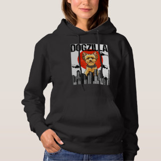 Vintage Japanese Dogzilla Yorkshire Terrier Hoodie
