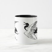 Vintage Japanese Drawing of a Crane Tasse (Zentrum)