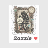 Vintage Japanese Gothic Collage  Sticker (Blatt)