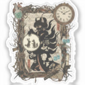 Vintage Japanese Gothic Collage  Sticker (Vorderseite)