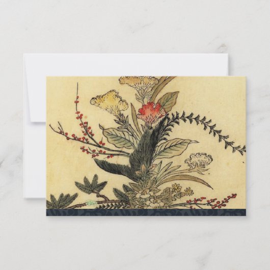 Vintage Japanese Parchment rsvp with envelopes (Vorderseite)