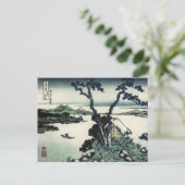 Vintage Japanese Print by Hokusai Postkarte (Stehend Vorderseite)