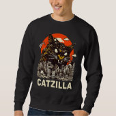 Vintage Japanese Sunset Catzilla Sweatshirt (Vorderseite)