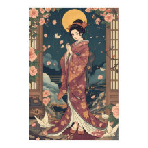 Vintage-Japanische-Anime-Kimono-Mädchen-Ästhetik-A