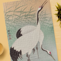 Vintage japanische Art Two Cranes 1000 Stück hart