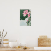 Vintage japanische Blooming Lotus-Blume Poster (Küche)