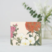 Vintage japanische Blume Postkarte (Stehend Vorderseite)