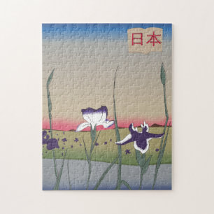 Vintage japanische Blume Puzzle
