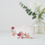 Vintage japanische Blumen Geschäfts-Karte Visitenkarte (Stehend Vorderseite)