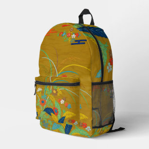 Vintage Japanische Blumen Wildblume G.A. Audsley Bedruckter Rucksack
