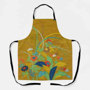 Vintage Japanische Blumen Wildblume G.A. Audsley Schürze
