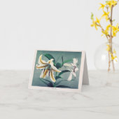 Vintage japanische Blumenfotografie Karte (Gelbe Blume)