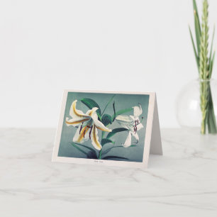 Vintage japanische Blumenfotografie Karte