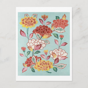 Vintage japanische Blumenillustration Postkarte