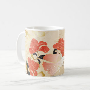Vintage japanische Blumenkunst Kaffeetasse