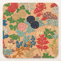 Vintage-japanische Blumenskunst Aufdruck-Getränk