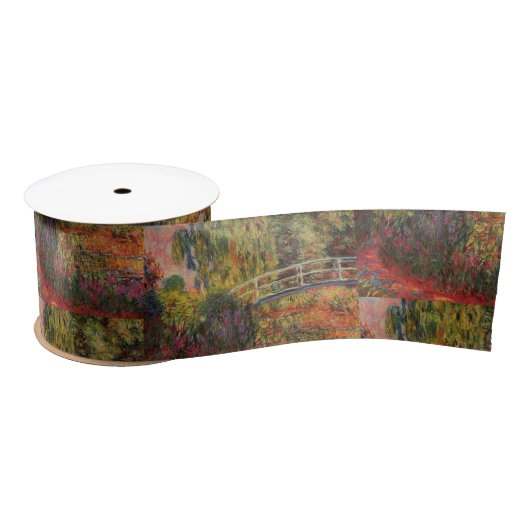 Vintage Japanische Brücke Claude Monet Satinband (Spule)