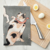 Vintage japanische Chat-Kunst Küchentuch (Viertel Falte)