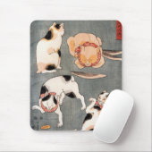 Vintage japanische Chat-Kunst Mousepad (Mit Mouse)