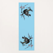 Vintage japanische Crow- und Kirschblüten Yogamatte (Vorderseite)