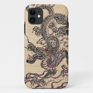Vintage-Japanische-Drache-Fantasy-Art-iPhone-Hülle Case-Mate iPhone Hülle