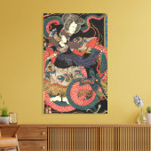 Vintage japanische Drachenkunst Leinwanddruck (Insitu (Wohnzimmer))