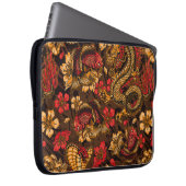 Vintage japanische Elemente nahtlos mit fa Laptopschutzhülle (Vorne Rechts)