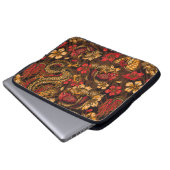 Vintage japanische Elemente nahtlos mit fa Laptopschutzhülle (Vorne Knopf)