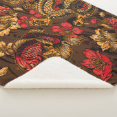 Vintage japanische Elemente nahtlos mit fa Sherpadecke (3/4)