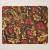 Vintage japanische Elemente nahtlos mit fa Sherpadecke (Vorderseite (Horizontal))
