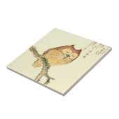 Vintage japanische Eule des feine Kunst-Druck-| Fliese (Seite)