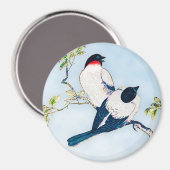 Vintage japanische Farbskizze Magnet (Vorderseite/Rückseite)